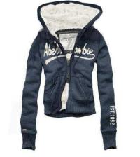 dames abercrombie fitch fleece hooded outwear zip blauw Voor Wholesale b7xgp832